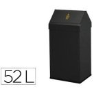 Papelera metalica basculante ganchos interiores aro inferior pvc ancho 32cm alto 65cm fondo 25cm capacidad 41l