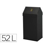 Papelera metalica basculante ganchos interiores aro inferior pvc ancho 32cm alto 65cm fondo 25cm capacidad 41l