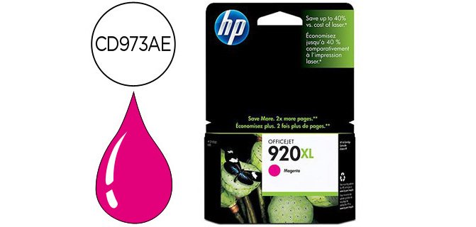 HP 920XL CD973AE Cartucho Original Magenta (700 páginas)