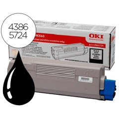 Oki 43865724 Tóner original negro de alta capacidad (8000 páginas)