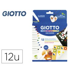 Rotulador giotto decor materials caja de 12 unidades colores surtidos