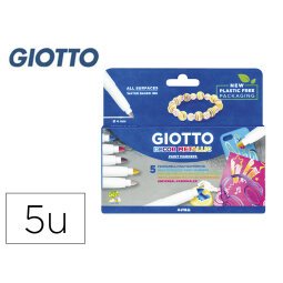 Rotulador giotto decor metal caja de 5 rotuladores