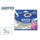 Rotulador giotto decor metal caja de 5 unidades colores surtidos