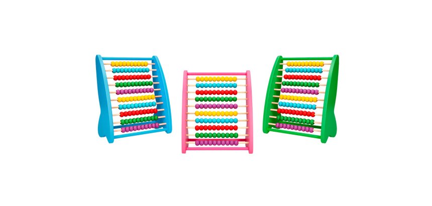 Abaco madera liderpapel 100 bolas colores 273x112x230mm