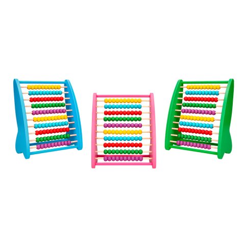 Abaco madera liderpapel 100 bolas colores 273x112x230mm