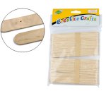 Palillo para manualidades liderpapel madera color natural 15x2 cm bolsa de 100 unidades