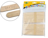 Palillo para manualidades liderpapel madera color natural 15x2 cm bolsa de 100 unidades