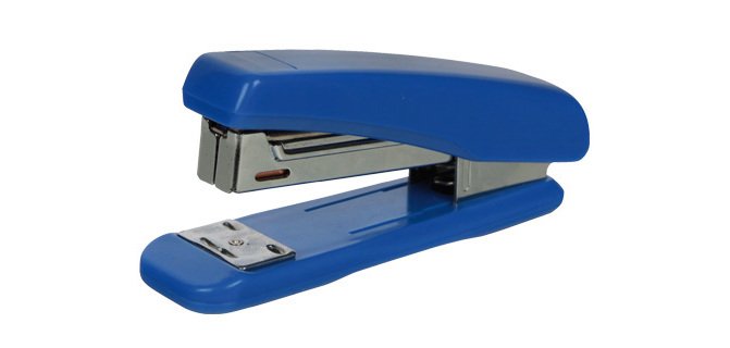 Grapadora q-connect kf11064 plastico azul capacidad 25 hojas