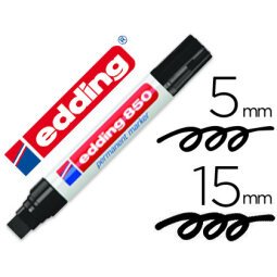 Rotulador edding marcador permanente 850 negro punta biselada 5-15 mm recargable