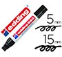Rotulador edding marcador permanente 850 negro punta biselada 5-15 mm recargable