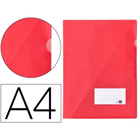 Carpeta liderpapel dossier a4 uñero color rojo