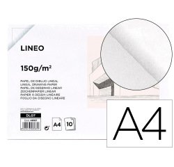 Papel dibujo liderpapel 210x297mm 150g/m2 sin recuadro pack de 10 hojas