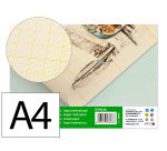 Papel dibujo liderpapel 210x297mm 80g/m2 milimetrado pack de 10 hojas