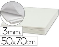 Carton pluma liderpapel blanco adhesivo 1 cara 50x70 cm espesor 3 mm