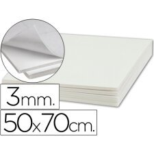 Carton pluma liderpapel blanco adhesivo 1 cara 50x70 cm espesor 3 mm