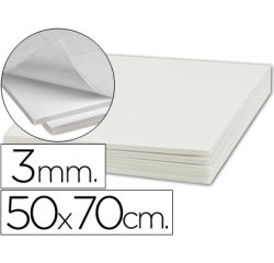 Carton pluma liderpapel blanco adhesivo 1 cara 50x70 cm espesor 3 mm