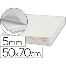 Carton pluma liderpapel blanco adhesivo 1 cara 50x70 cm espesor 5 mm