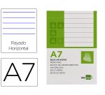 Bloc notas liderpapel horizontal a7 80 hojas 60g/m2 perforado