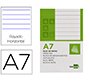 Bloc notas liderpapel horizontal a7 80 hojas 60g/m2 perforado