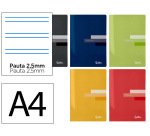 Libreta liderpapel scriptus a4 48 hojas 90gr pauta 5ª 2.5mm con margen