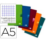 Libreta escolar liderpapel scriptus 48h din a5 cuadro 6 mm papel 90 gr sin margen