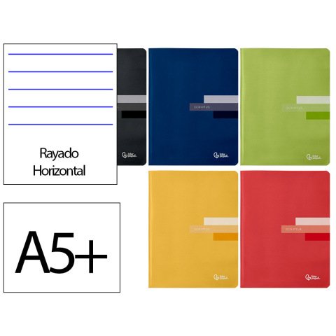 Libreta liderpapel scriptus a5 plus 48 hojas 90gr horizontal con margen