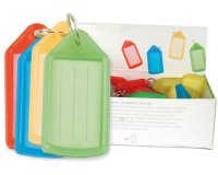 Llavero portaetiquetas q-connect expositor de 40 unidades colores surtidos premium
