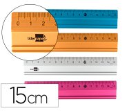 Regla liderpapel 15 cm aluminio colores surtidos