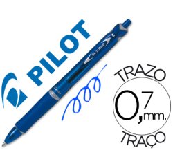 Boligrafo pilot acroball azul tinta aceite punta de bola de 1,0mm retractil