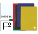 Cuaderno espiral liderpapel a4 tapa dura 80h 75 gr cuadro 4mm con margen surtidos