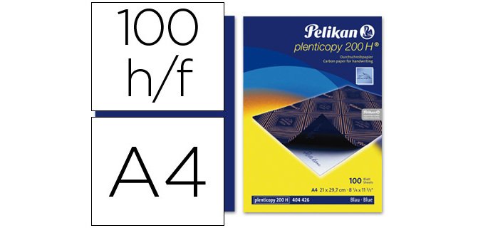 Papel carbon pelikan azul din a4 caja de 100 hojas