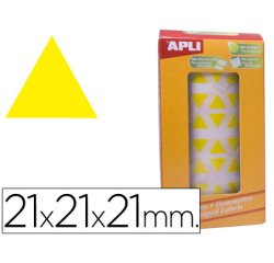Gomets autoadhesivos triangulares 21x21x21 mm en rollo Apli