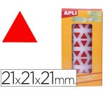 Gomets autoadhesivos triangulares 21x21x21 mm en rollo Apli