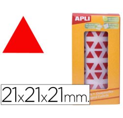 Gomets autoadhesivos triangulares 21x21x21 mm en rollo Apli