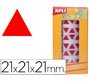 Gomets autoadhesivos triangulares 21x21x21 mm en rollo Apli