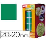 Gomets autoadhesivos cuadrados 20x20 mm Apli - rollo de 1770 unidades