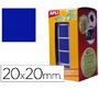 Gomets autoadhesivos cuadrados 20x20 mm azul rollo de 1770 unidades