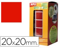 Gomets autoadhesivos cuadrados 20x20 mm Apli - rollo de 1770 unidades