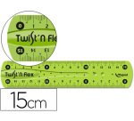 Regla maped plastico flexible 15 cm colores surtidos