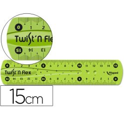 Regla maped plastico flexible 15 cm colores surtidos