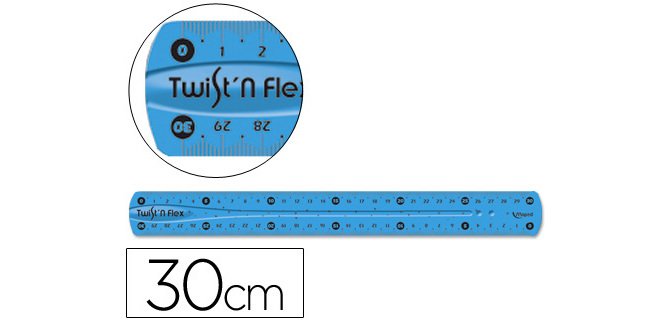 Regla maped plastico flexible de 30 cm colores surtidos