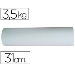 Papel kraft liderpapel bobina ancho 31 cm longitud 188 m peso 3,5 kg gramaje 50 gr blanco