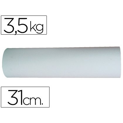 Papel kraft liderpapel bobina ancho 31 cm longitud 188 m peso 3,5 kg gramaje 50 gr blanco