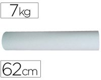 Papel kraft liderpapel bobina ancho 62 cm longitud 188 m peso 7 kg gramaje 50 gr blanco