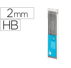 Minas liderpapel grafito 2 mm estuche de 12 minas longitud 120 mm