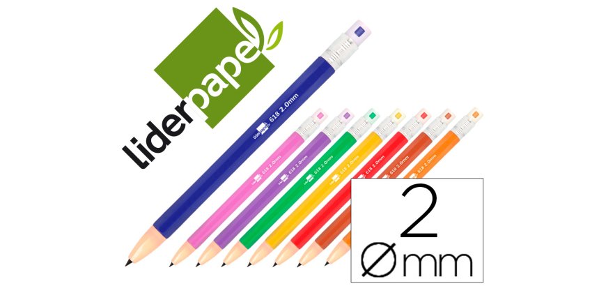 Portaminas liderpapel 2 mm colores surtidos