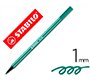 Rotulador stabilo acuarelable pen 68 verde esmeralda punta gruesa 1mm