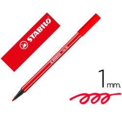Rotulador stabilo acuarelable pen 68 rojo carmin punta gruesa 1mm