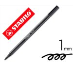 Rotulador stabilo acuarelable pen 68 negro punta gruesa 1mm