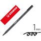 Rotulador stabilo acuarelable pen 68 negro punta gruesa 1mm